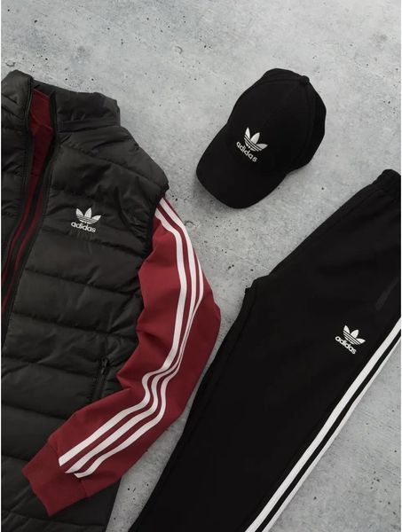 Комплект мужской Адидас Adidas спортивный костюм жилетка кепка весенний осенний XL 2626550023 фото