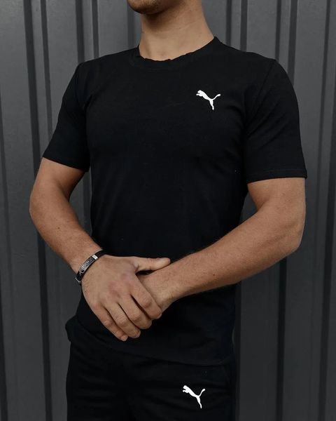 Комплект спортивний чоловічий Puma чорний футболка шорти костюм трикотажний літній пума повсякденний 3XL 2655566948 фото