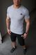 Комплект спортивний чоловічий Adidas сіра футболка+чорні шорти костюм літній трикотажний адідас повсякденний 2655165296 фото 7