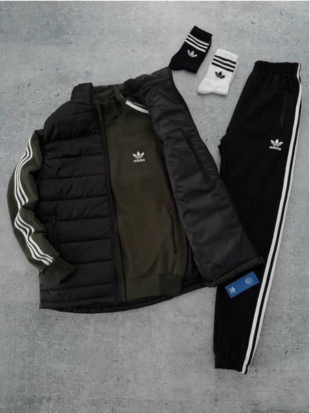 Спортивний костюм чоловічий Адідас Adidas жилет шкарпетки комплект з олімпійкою весняний осінній L 2623459358 фото