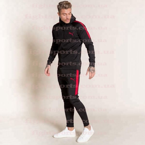 Мужской Спортивный костюм пума стильный крутой легкий черный PUMA 1596091367 фото