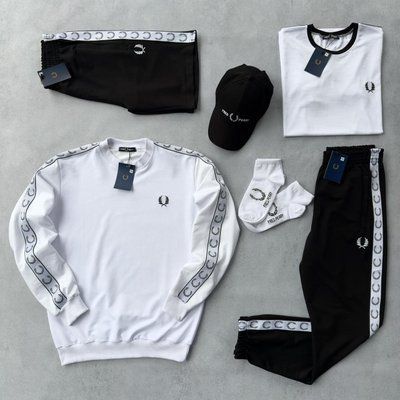 Костюм мужской спортивный Fred Perry шорты футболка кепка свитшот штаны осенний весенний летний XL 2630799014 фото