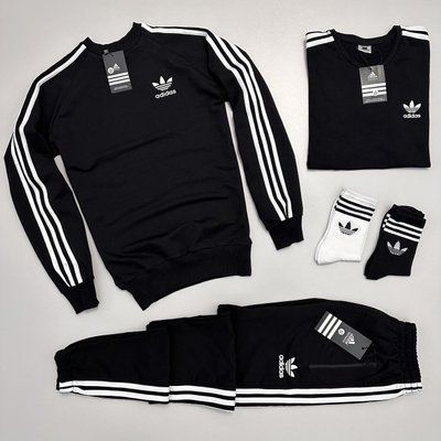 Комплект спортивный костюм Адидас Adidas мужской футболка весенний осенний 2623042056 фото