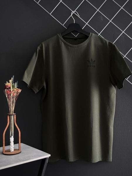 Спортивний Костюм Чоловічий Літній чорні шорти хакі футболка Adidas спортивний комплект 2606906063 фото
