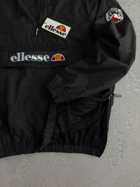 Вітровка чоловіча Анорак Ellesse чорна куртка з капюшоном осінь весна повсякденна еліс L 2661870693 фото