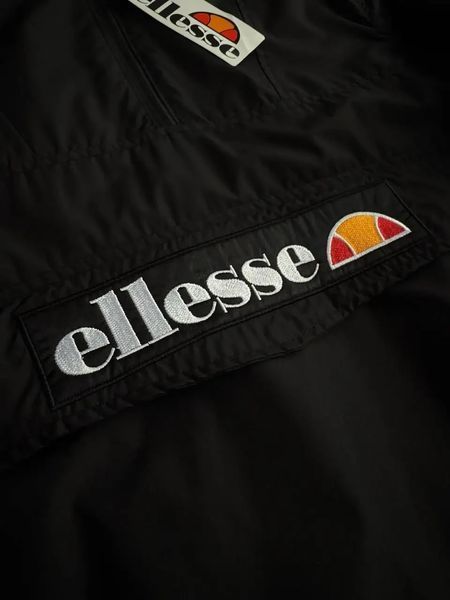 Вітровка чоловіча Анорак Ellesse чорна куртка з капюшоном осінь весна повсякденна еліс L 2661870693 фото