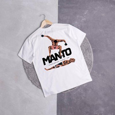 Футболка мужская Manto t-shirt STOMP белая летняя трикотажная тенниска 2612377606 фото
