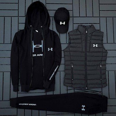 Спортивный костюм Under Armour мужской жилетка футболка кепка комплект весенний осенний 2615154825 фото