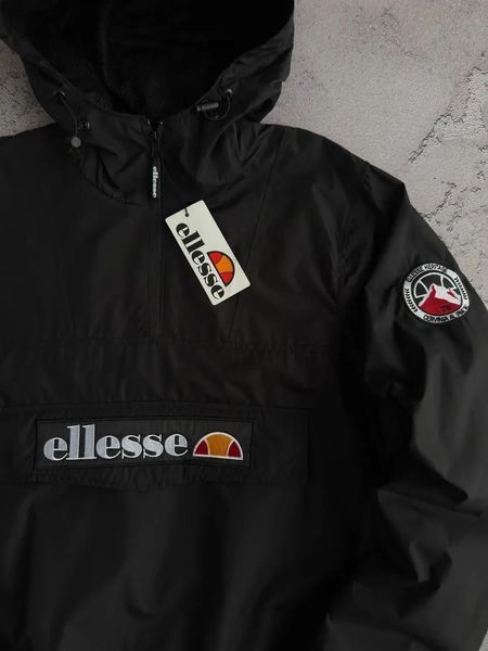 Вітровка чоловіча Анорак Ellesse чорна куртка з капюшоном осінь весна повсякденна еліс XL 2661870694 фото