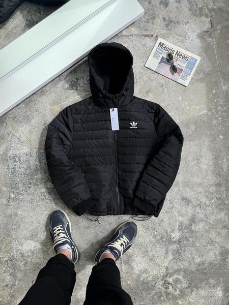Куртка мужская осенняя весенняя Адидас Adidas черная непродуваемая 2487648192 фото