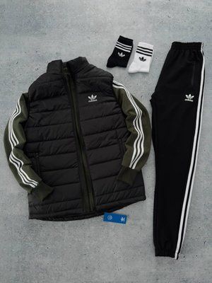 Спортивный костюм мужской Адидас Adidas жилетка носки комплект с олимпийкой осенний весенний XXXL 2623459361 фото