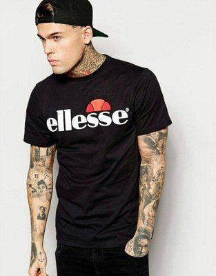 Футболка чоловіча Ellesse чорна бавовняна теніска вільного крою 2603805745 фото