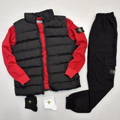 Комплект стон айленд stone island спортивный костюм мужской жилетка осенний весенний набор 3в1 XXL 2628243073 фото