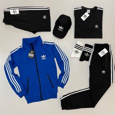 Комплект мужской Адидас Adidas спортивный костюм шорты футболка кепка весенний осенний XL 2623672876 фото