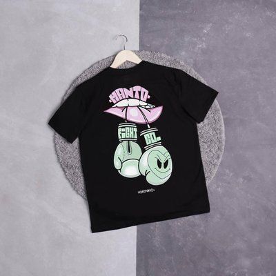 Футболка черная Manto x KTOF t-shirt gloves летняя трикотажная тенниска 2612377611 фото
