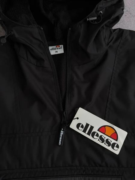 Вітровка чоловіча Анорак Ellesse чорна куртка з капюшоном осінь весна повсякденна еліс XXL 2661870695 фото