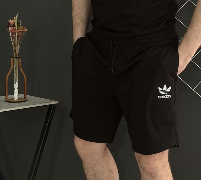 Спортивний Костюм чоловічий Літній шорти футболка Adidas чорний спортивний комплект 2606906065 фото