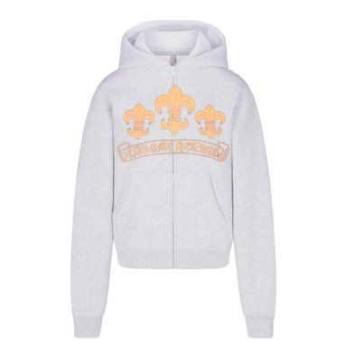 Зип-худи мужская Chrome Hearts светлая весенняя летняя осенняя спортивная кофта с капюшоном двунитка S 2611243312 фото