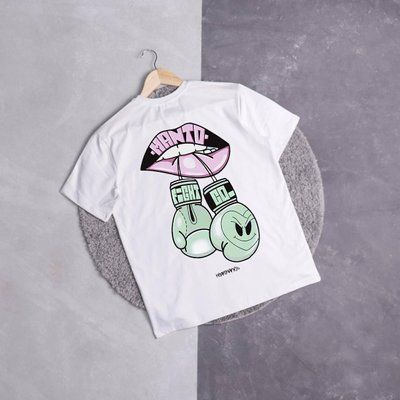 Футболка белая Manto x KTOF t-shirt gloves летняя трикотажная тенниска 2612377616 фото