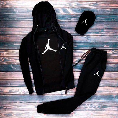 Спортивний костюм чоловічий футболка бейсболка Air Jordan комплект чоловічий весна осінь джордан 2614037522 фото