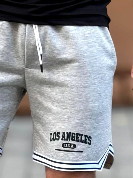 Шорты мужские трикотажные Los Angeles серые повседневные M 2589413662 фото