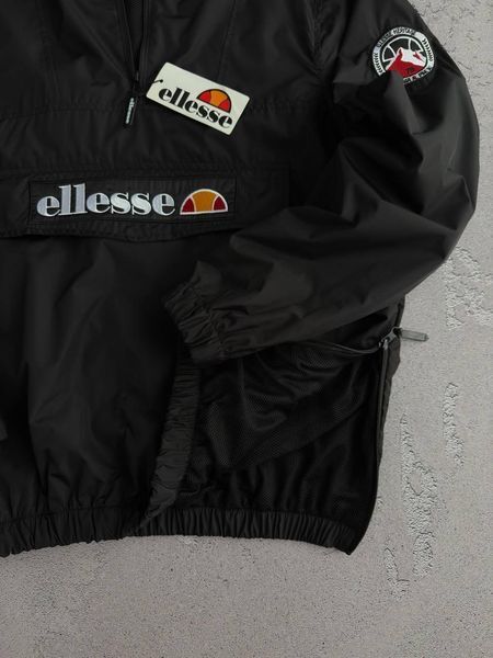 Вітровка чоловіча Анорак Ellesse чорна куртка з капюшоном осінь весна повсякденна еліс 2661801293 фото