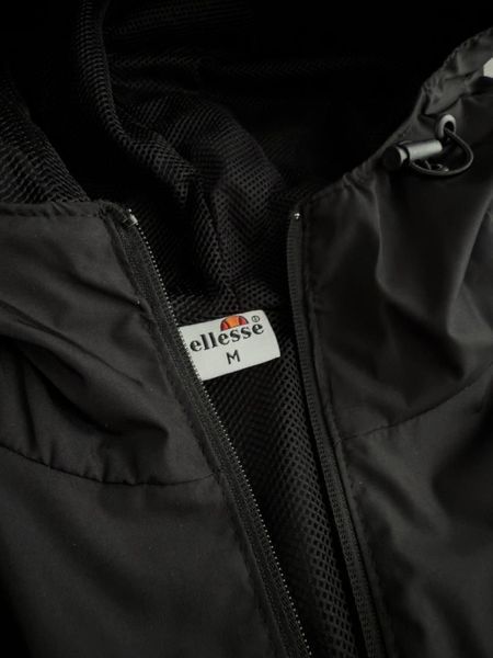 Вітровка чоловіча Анорак Ellesse чорна куртка з капюшоном осінь весна повсякденна еліс 2661801293 фото