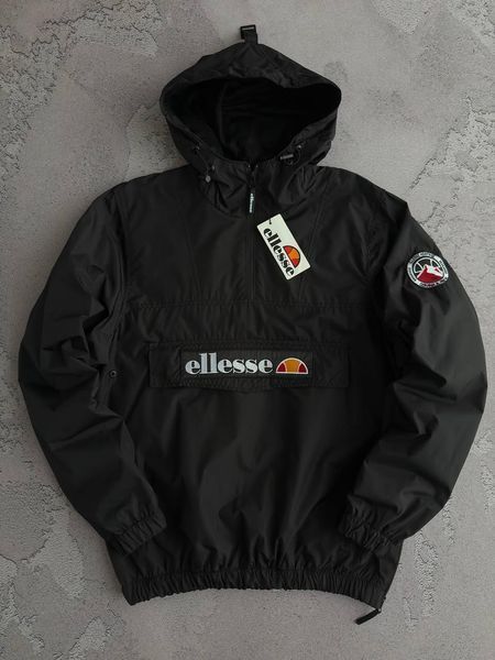 Вітровка чоловіча Анорак Ellesse чорна куртка з капюшоном осінь весна повсякденна еліс 2661801293 фото