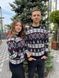 Светр новорічний з оленями чоловічий в'язаний вовняний XXL (XL) 2384778096 фото 9