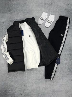 Спортивный мужской комплект Fred Perry жилетка свитшот штаны весенний Осенний 2630153233 фото
