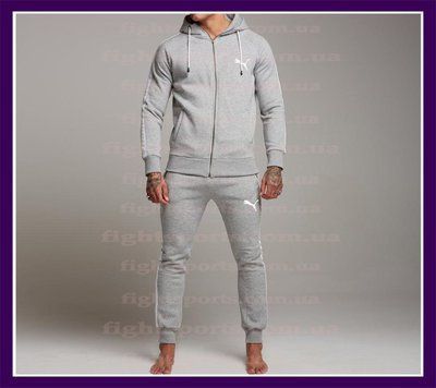 Мужской Спортивный костюм пума стильный крутой легкий серый PUMA L 1618844822 фото