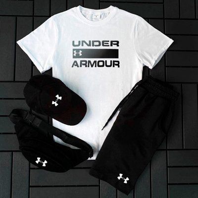 Костюм мужской летний Under Armour Шорты + Футболка + Кепка + Бананка в подарок 2608829582 фото