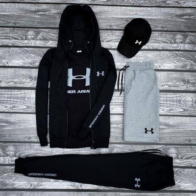 Спортивный костюм мужской Андер армор шорты кепка Комплект Under armour осень весна XXL 2615051569 фото
