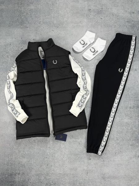 Спортивный мужской комплект Fred Perry жилетка свитшот штаны весенний Осенний 2630153233 фото