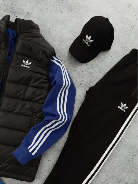 Комплект мужской Адидас Adidas спортивный костюм жилетка кепка весенний осенний XXL 2626554627 фото