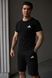 Комплект спортивний чоловічий Adidas чорний футболка шорти костюм літній трикотажний адідас повсякденний M 2656563979 фото 3