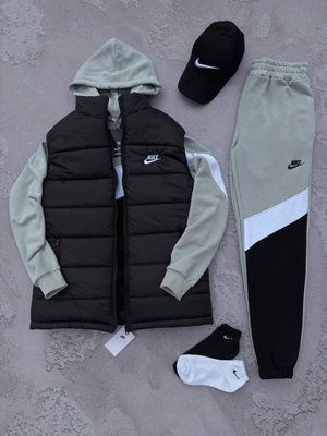 Костюм мужской Найк Nike Big Swoosh жилетка кофта штаны кепка весенний осенний M 2627647628 фото