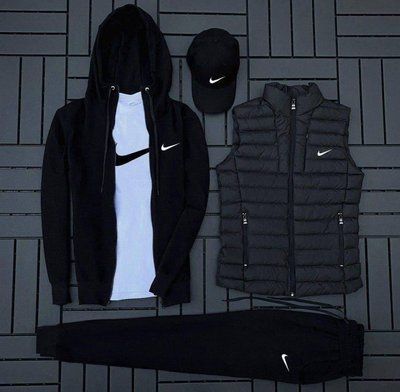Спортивный костюм Найк Nike мужской жилетка футболка кепка комплект весенний осенний XXL 2615527325 фото