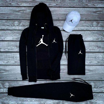 Спортивный костюм мужской Джордан шорты кепка Комплект Jordan осень весна L 2615117754 фото