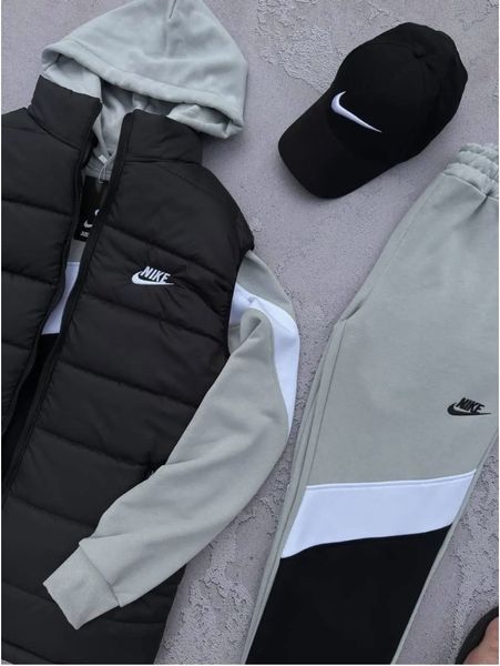 Костюм мужской Найк Nike Big Swoosh жилетка кофта штаны кепка весенний осенний M 2627647628 фото