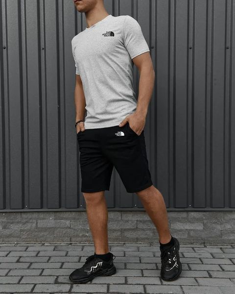 Комплект спортивний чоловічий The North Face футболка сіра+шорти чорні літній костюм норс фейс повсякденний XL 2657531989 фото