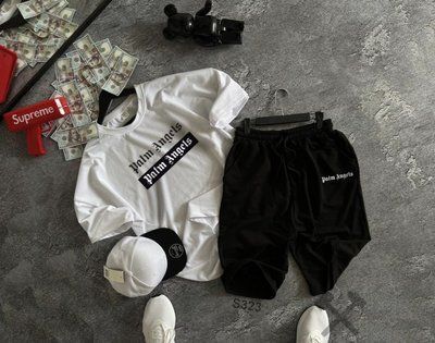 Костюм чоловічий літній Оверсайз шорти футболка palm angels комплект оверсайз M 2607450168 фото