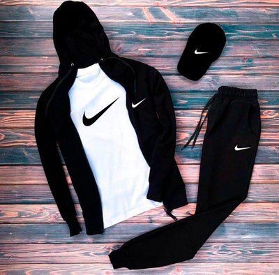 Спортивный костюм мужской футболка бейсболка Найк Nike комплект мужской весна осень M 2614225484 фото
