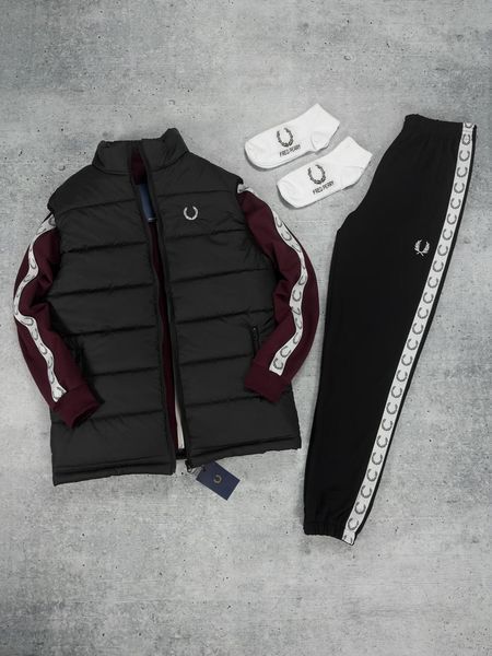 Спортивный мужской комплект Fred Perry жилетка свитшот штаны весенний Осенний 2630153234 фото