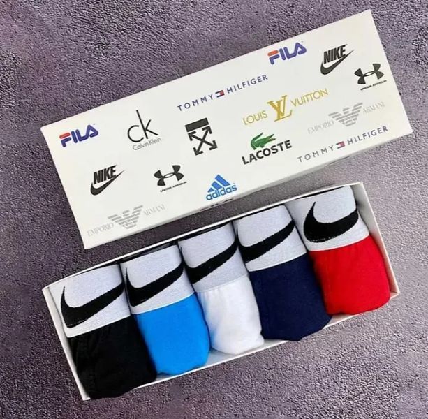 Мужские трусы Найк (Nike) Набор из 5 штук , Набор Мужского нижнего белья - хлопковые 2348509130 фото
