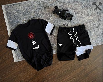 Літній чоловічий спортивний костюм chicago bulls шорти футболка комплект чікаго буллз XXL 2607767061 фото