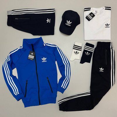 Комплект мужской Адидас Adidas спортивный костюм шорты футболка кепка весенний осенний XXXL 2623591059 фото
