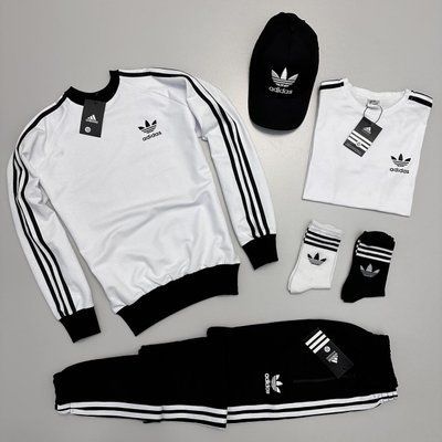 Спортивный костюм мужской Адидас Adidas футболка кепка носки весенний осенний XXXL 2626379493 фото