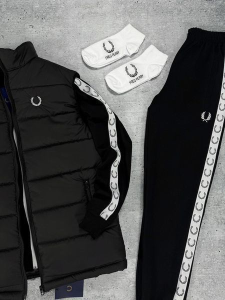 Спортивный мужской комплект Fred Perry жилетка свитшот штаны весенний Осенний 2630153235 фото
