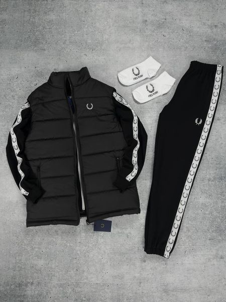 Спортивный мужской комплект Fred Perry жилетка свитшот штаны весенний Осенний 2630153235 фото